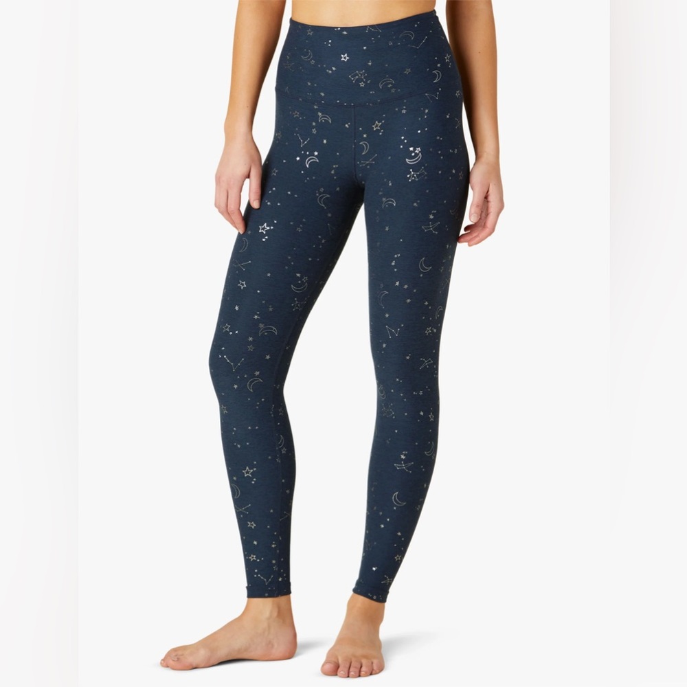 Beyond Yoga Spacedye HIGH WAIST Midi Yoga Legging - Navy Constellations Size M
